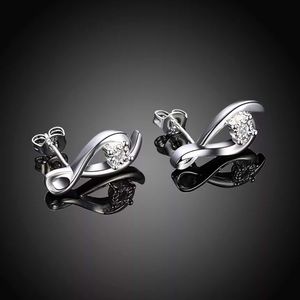 S925 Sterling Silver Cubic Zirconia Drop Earrings